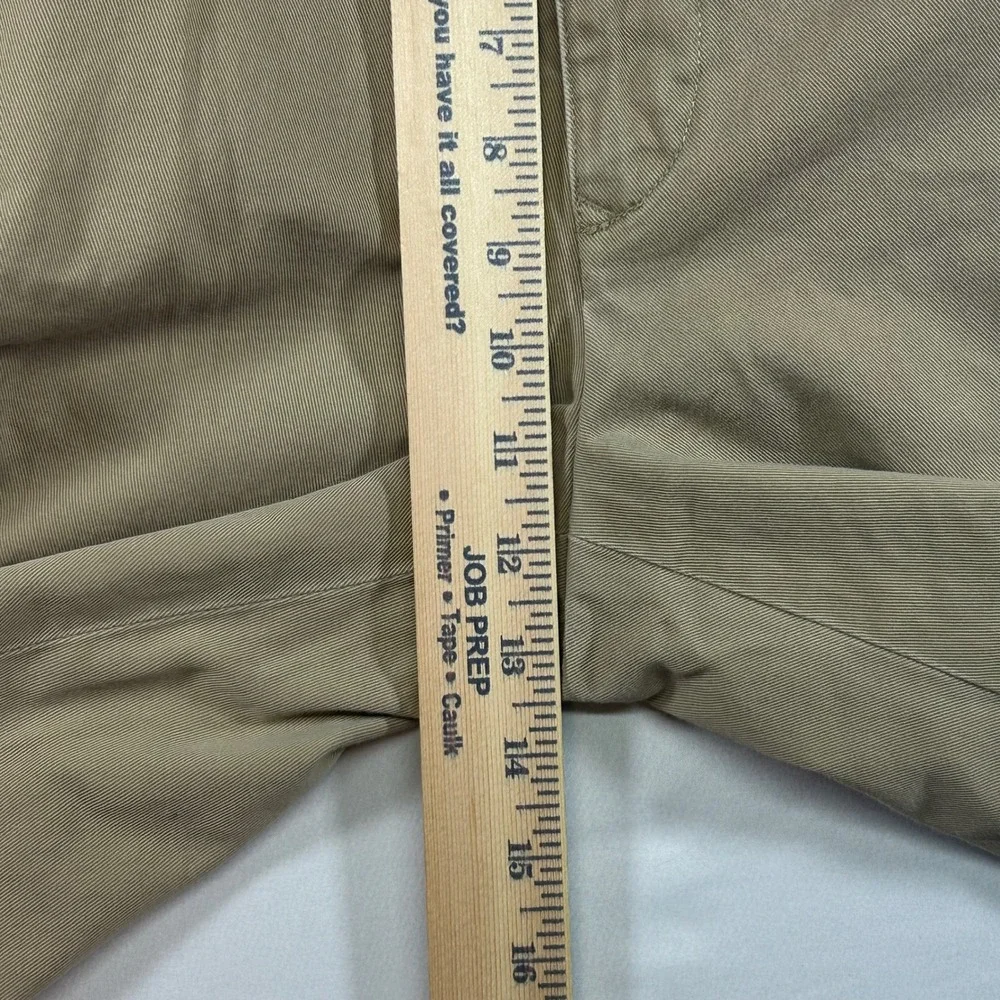 Nautica Clipper Mens 34W Relaxed Fit Chino Shorts Khaki Tan Cotton Casual Flat